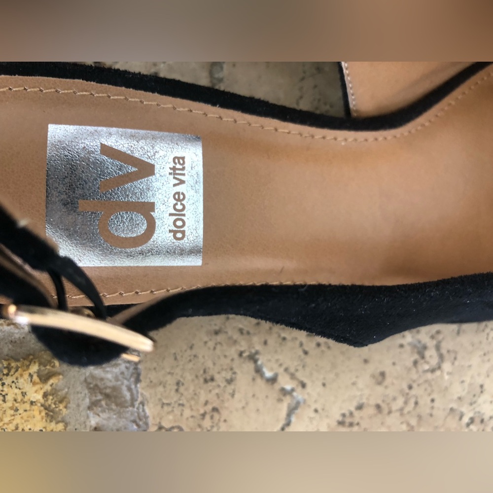 DV BY DOLCE VITA - Empress Pointed Toe Slingback Flat Black + NWT - Picture 8 of 14